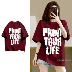 VIBEST Kaos Wanita Lengan Pendek Distro Skena | Atasan Wanita Jumbo - Print Your Life
