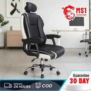 MS1 - Kursi Kantor Kursi Kerja Staff Office Chair Minimalis Steel Hidrolik Putar Kuat Beban 150KG