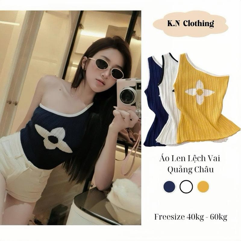  Áo Len Lệch Vai Hàng Quảng Châu Loại 1 Chất len Mềm Co Dãn hot trend phong cách quyến rũ 