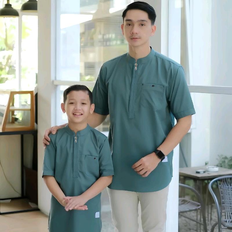 FAMA Koko Kurta Terbaru Cuople Ayah Dan Anak Lengan Pendek 1
