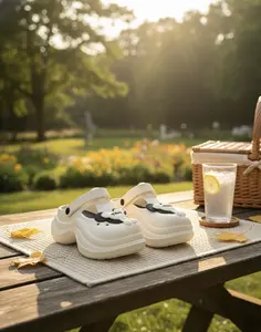 Sol tebal 8cm Sandal Baim Wanita Terbaru sandal kodok lucu sepatu wedges karet dual color sandal kodok