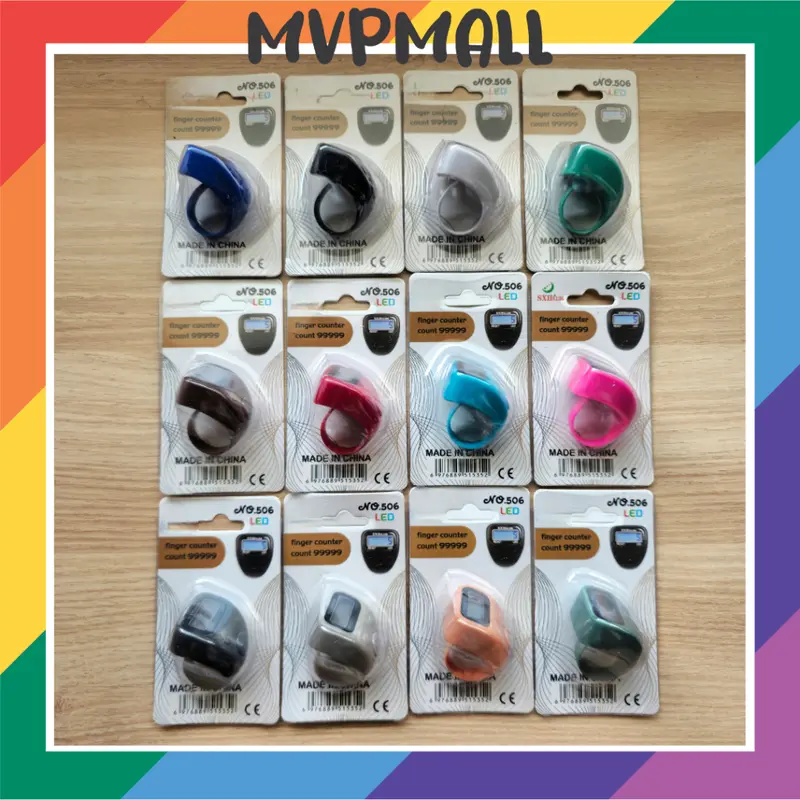 (Kemasan Kertas) Tasbih Digital LCD LED Alat Zikir Muslim Finger Counter Tasbih Digital Mini 2