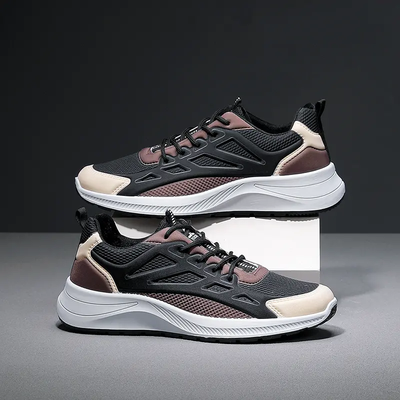 Larocking - Lexa Hitam Coklat | Sepatu Running Gym Shoes Abu Outdoor 2