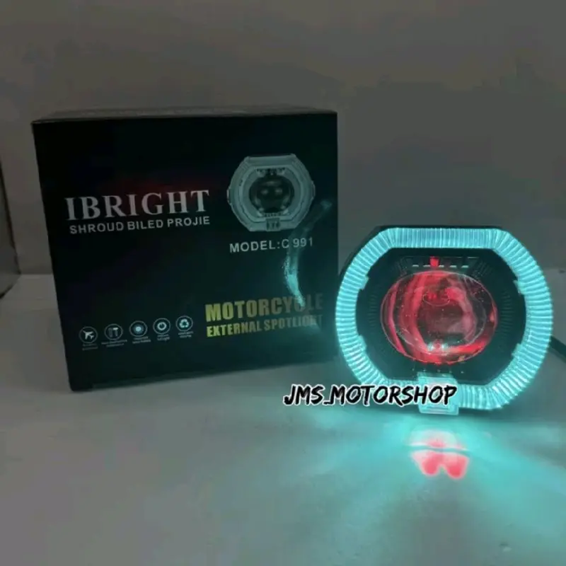 IBRIGHT C 991 BILED ALA ALA 3 INCH UNIVERSAL PROJIE  BILED CUTT OFF 3 INCH SHOURD 3 INCH LAMPU SOROT LED LAMPU TEMBAK BILED PROJIE 7
