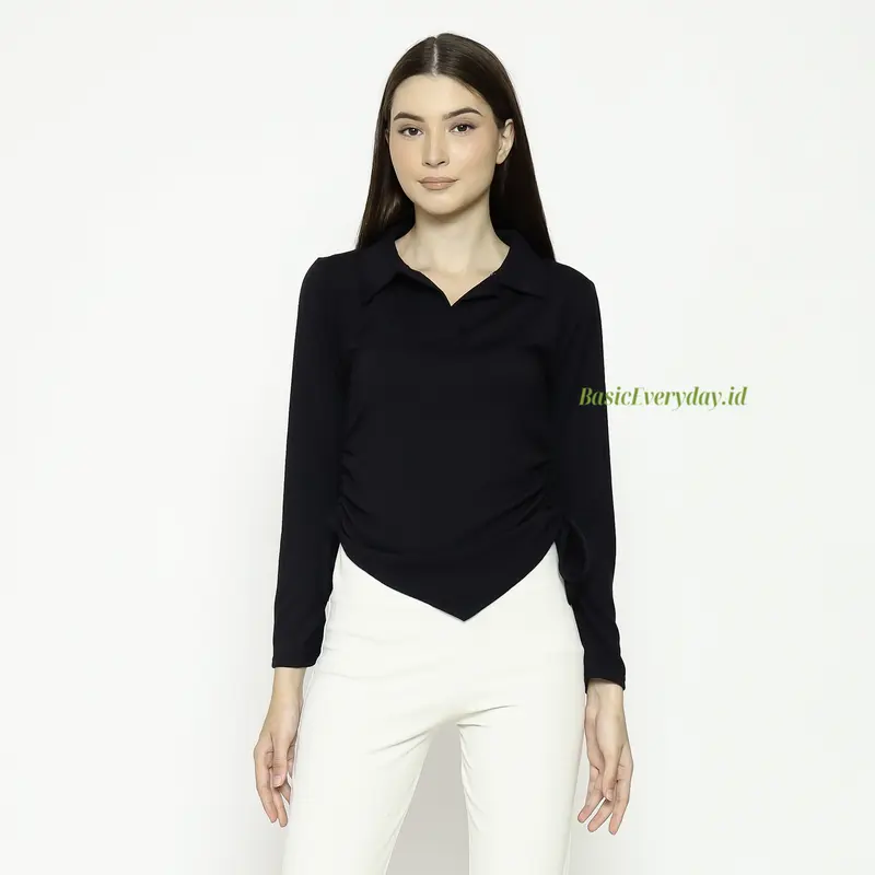 Atasan Wanita Lengan Panjang Knit Top Alisya BasicEveryday Baju Kerah Knitwear Nyaman 4
