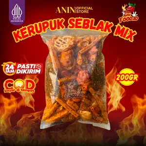 Kerupuk Seblak Mix Pedas Daun Jeruk 200 Gram