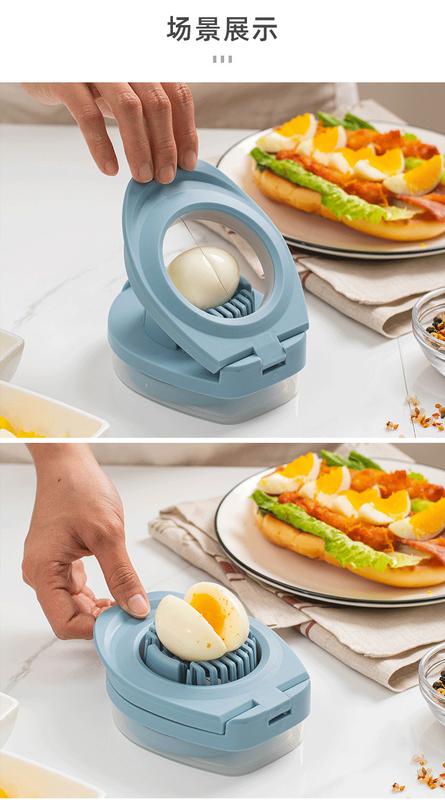Product Introduction of Creative Japanese Egg Cutter Kitchen Three-in-One Egg Slicer Household Stainless Steel Wire Flower-Shaped Eggs Splitter 4