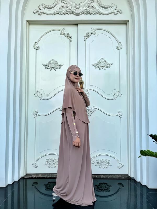 ONE SET HILYA SYAR'I By Museza: Bahan Korean Jersey Premium 3