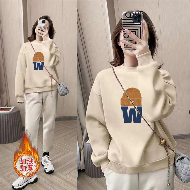 Product Introduction of Áo Cho Nữ, Áo Nỉ Cotton Nguyên Chất Mới Cho Mùa Thu Và Mùa Đông, Nhung Cáo Bạc Dày Dặn, Cổ Tròn Dáng Rộng In Họa Tiết Cao Cấp, Áo Giảm Béo Cho Nữ 30