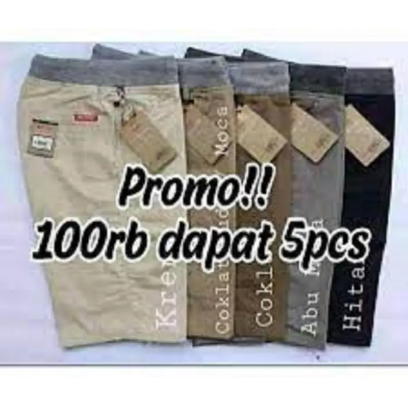 promo 5 celana broadshot dan cinos 100 rb an dapat 5 celana dewasa JUMBO DAPAT 3 CELANA Pria Karet Katun 5