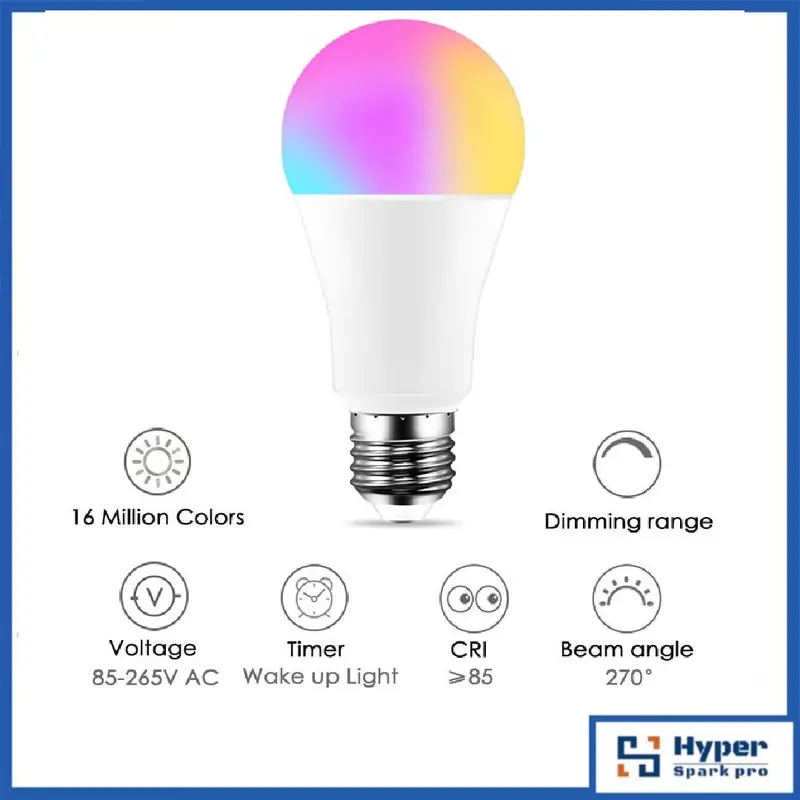 (COD) SPARKLE Lampu LED Smart Bluetooth (Smart Wifi LED Bulb) - GARANSI TOKO 1 TAHUN Bohlam Kotak Baterai Plastik Rgb 0