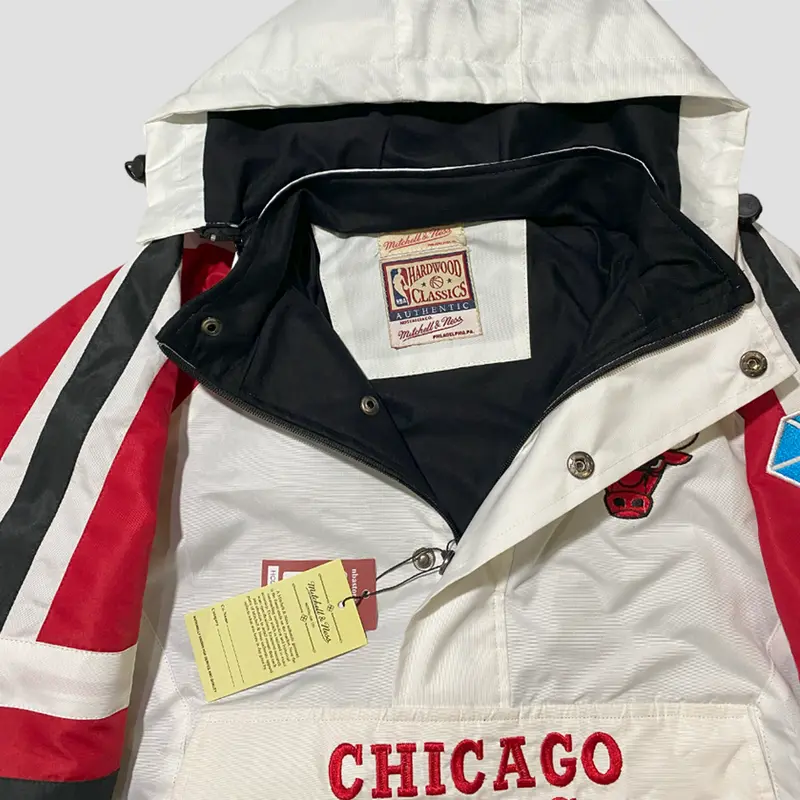 Jaket Peria Wanita Cagoule Chicago Bulls Pria Wanita Outdor Windbreaker 1