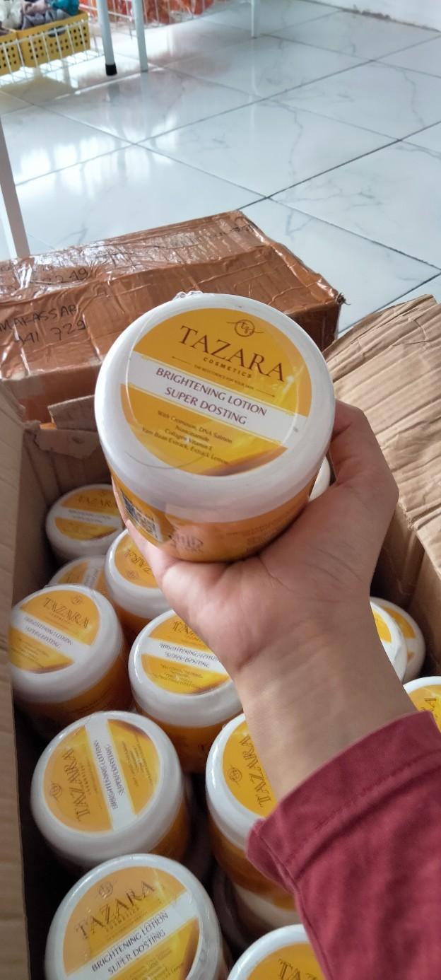 Product Introduction of HB TAZARA BRIGHTENING SUPER DOSTING SPF 50PA+++ UKR 250ML Handbody Lotion Mencerahkan  Pencerah Lightening 7