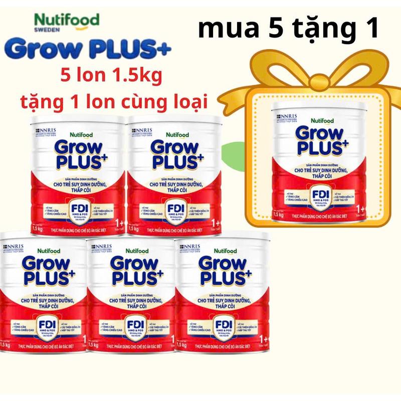 CB 6 lon SỮA GROW PLUS+ 1+ 2+ MUA 5 LON 1.5KG TẶNG 1 LON CÙNG LOẠI