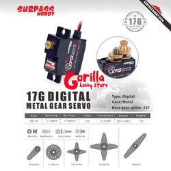HERCHR Servo Sterzo, Servo Digitale 7 kg Cambio Marce Servo Impermeabile a Basso Rumore per Traxxas 1/18 TRX4M RC Aereo Telecomandato