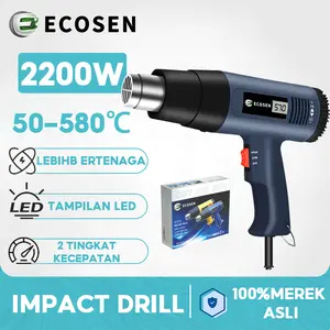 Pemanas ECOSEN Heatgun 220V 2000W untuk 50-580°C Pengiriman Cepat dan Pemanasan Stiker - Heater