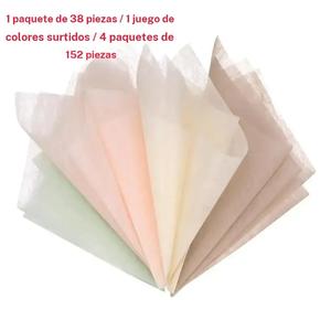 152 piezas de papel para envolver ramos, papel suave de color sólido, forro de embalaje semitransparente, papel resistente al agua y grueso para envolver arreglos florales (DIY), papel de envoltorio floral (38 piezas por cada color).