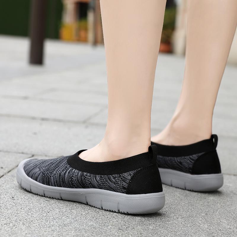 Fashion Wanita Slip-On Flat Nyaman Wanita Sepatu Lari Casual Shoes Sneakers Olahraga 8