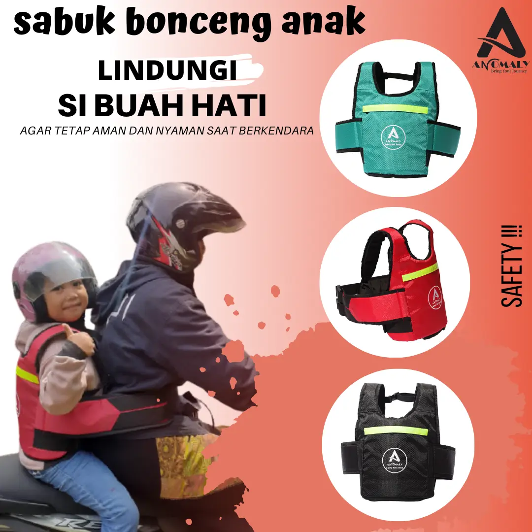 SABUK BONCENG ANAK KECIL WARNA MERAH Boncengan