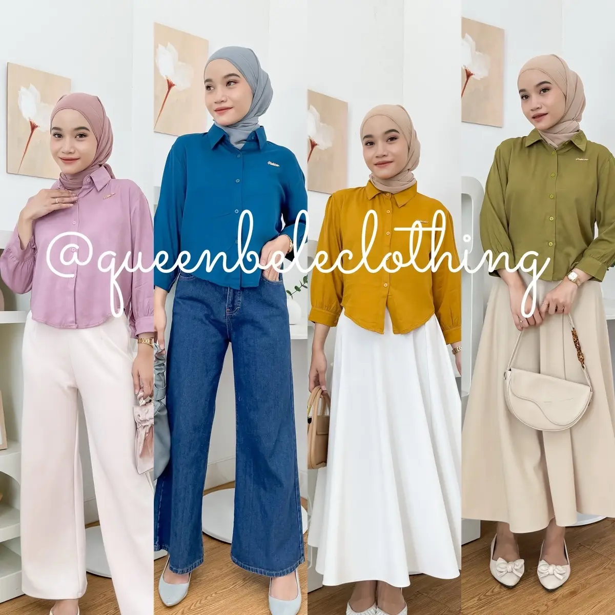 KEMEJA SAKURA TWILL KEMEJA CROP RAYON