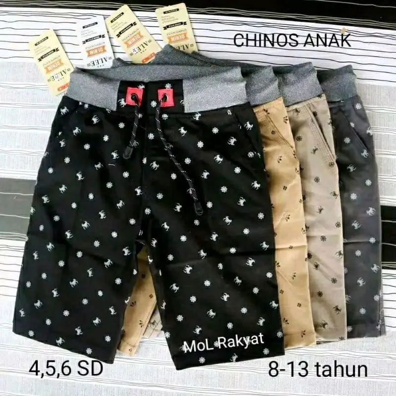 PAKET HEMAT 4PCS CELANA CHINOS MOTIF ANAK LAKI LAKI USIA 1-13 TAHUN