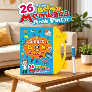 Buku Bersuara Interaktif 3 Bahasa Indonesia Inggris Arab Mainan Edukasi Elektronik Untuk Anak Balita Usia 2-6 Tahun Alat Pembelajaran Harian Di Rumah (COD Tersedia)
