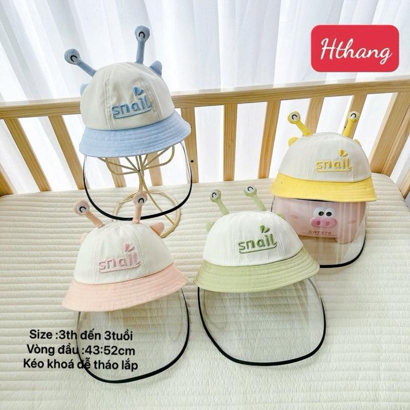 Mũ nón kèm tắm chắn chống nắng ,bụi ,giọt bắn cho bé 5 đến 13kg 7