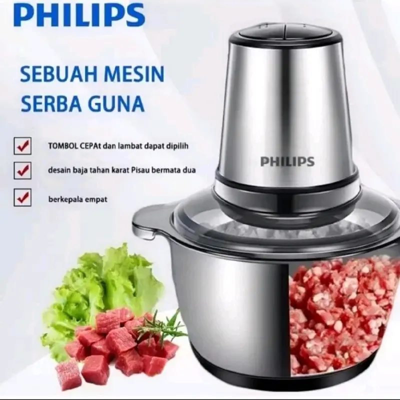CHOPPER BLENDER PHILIPS PENGILING DAGING FOOD PROCESSOR 2L Penggiling 0