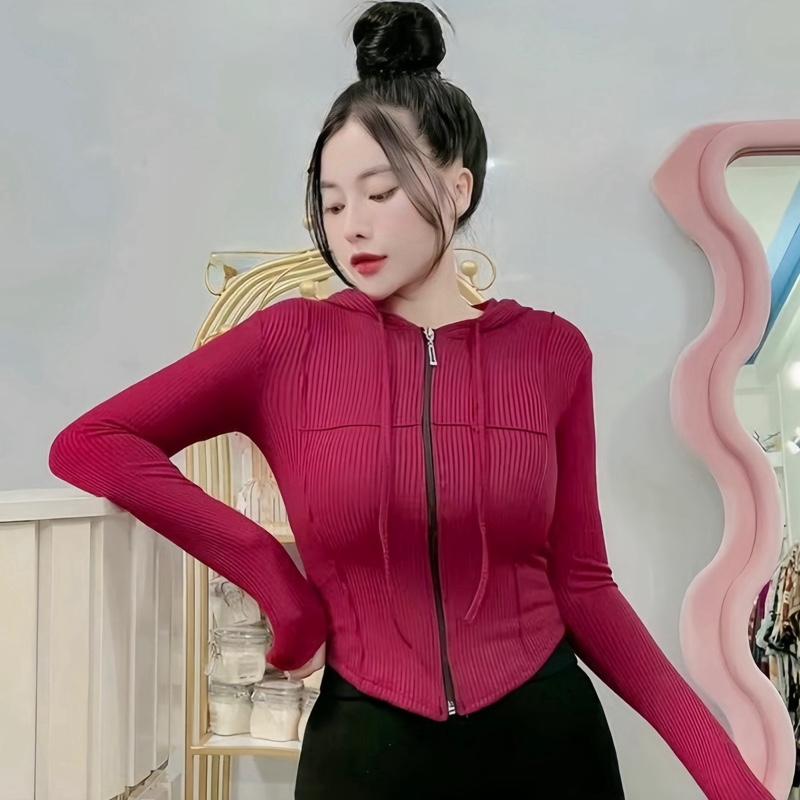 Áo Khoác ủ kem thun gân mỏng tay dài MÃ AK1 Thun Nữ Women