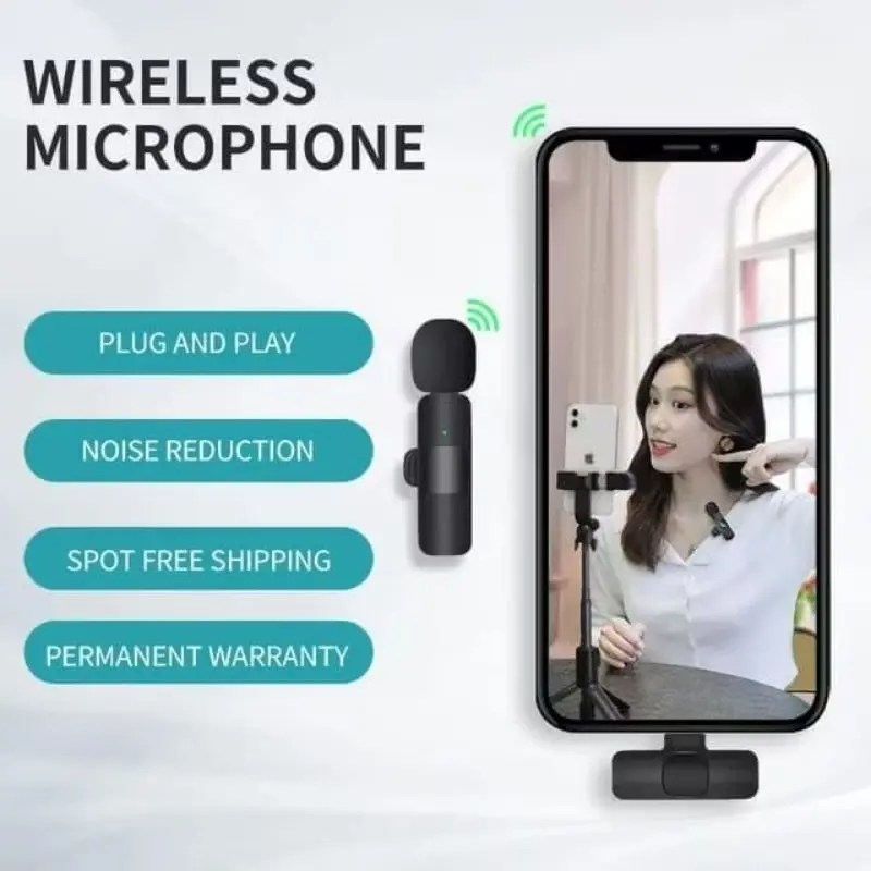 Wireless Mikrofon dengan Clip on Mikrofon CLIP-ON MINI PORTABLE MICROPHONE TYPE C BLACK COLOR 2