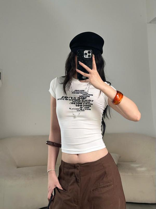 Áo thun ôm body Lumi Migcool áo babytee nữ chất bozip dày dặn premium fit dáng A12