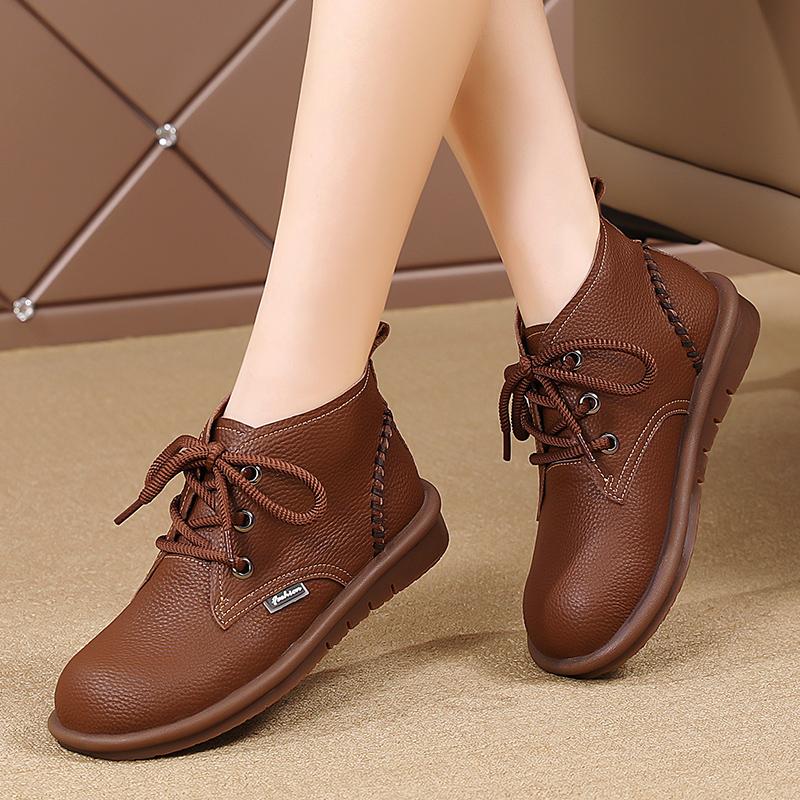 Phong cách mùa đông mới, da lộn Martin khởi động với bốt ngắn Shoes GiàY Nữ Boot