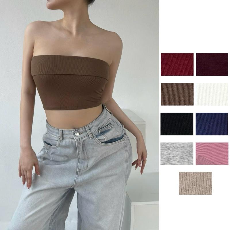 Áo quây gấp croptop ANNAKIKI chất liệu thun gân - 137