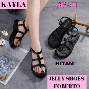 Sandal sendal jelly jellyshoes gladiator tali rangke cewe cewek wanita impor import korea murah