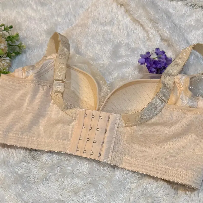 [ isi 3 pcs ] Bra wanita Kawat Tanpa Busa Bra Push up Cup B Size 34-40 Kait 4 Bra Penekan Lemak art 8778j 2