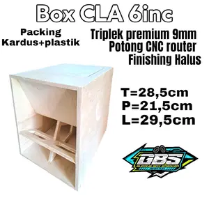 Box speaker CLA 6inc bahan triplek 9mm halus 2 sisi