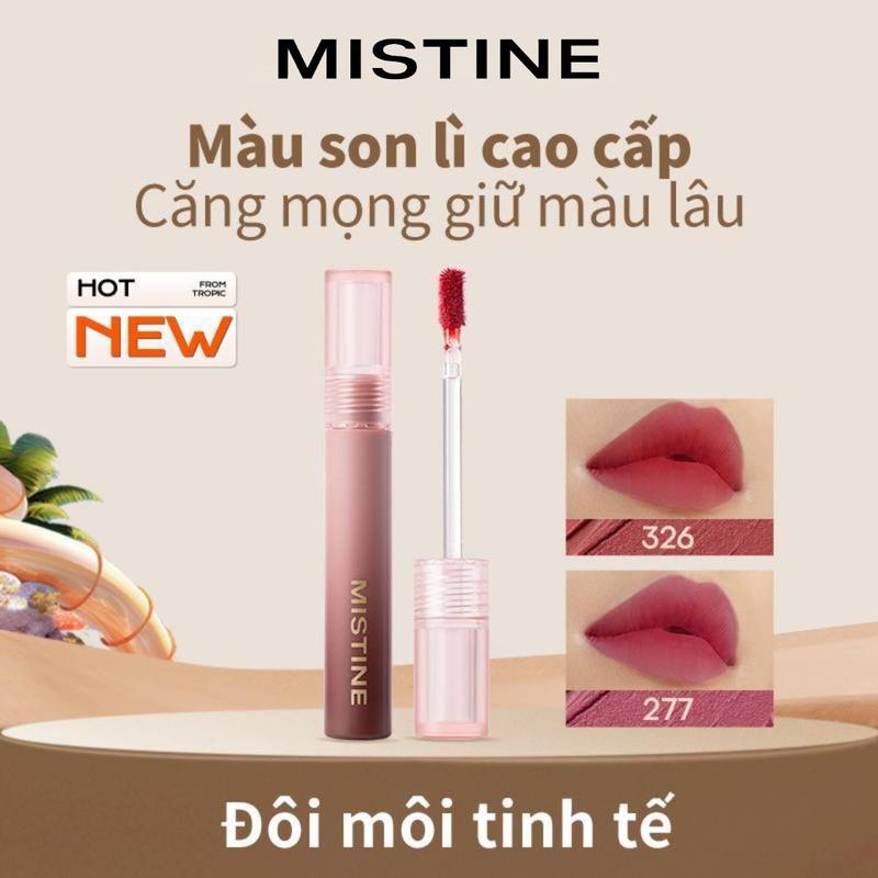[COD]Mistine Nhung Mờ son môi Kết Cấu Tiên Tiến Sương Mù Mềm Mại Nhẹ Nhàng Và Thanh Lịch hồng tím sắc tố cao lip gloss 2.6g