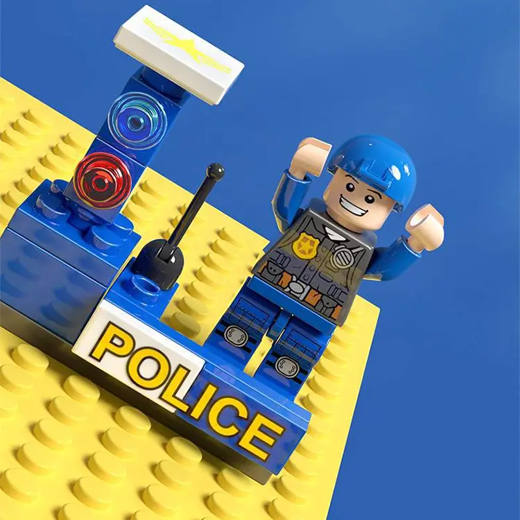 Mainan Edukasi Balok 147Pcs Polisi SWAT Model 3D Puzzle Mainan Anak Laki-laki 6/7/8 tahun 6