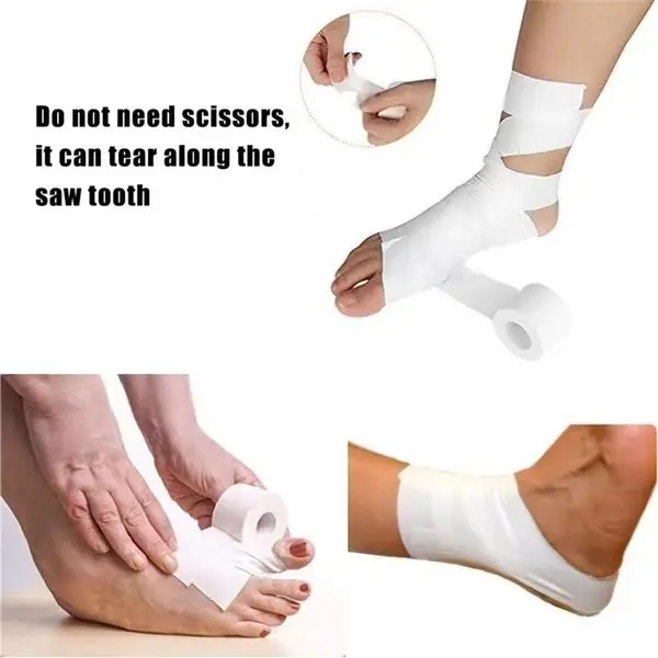 Cotton Adhesive Tape Strain Foot Support Care Wraps Sports Binding Elastic Bandage Tape Roll