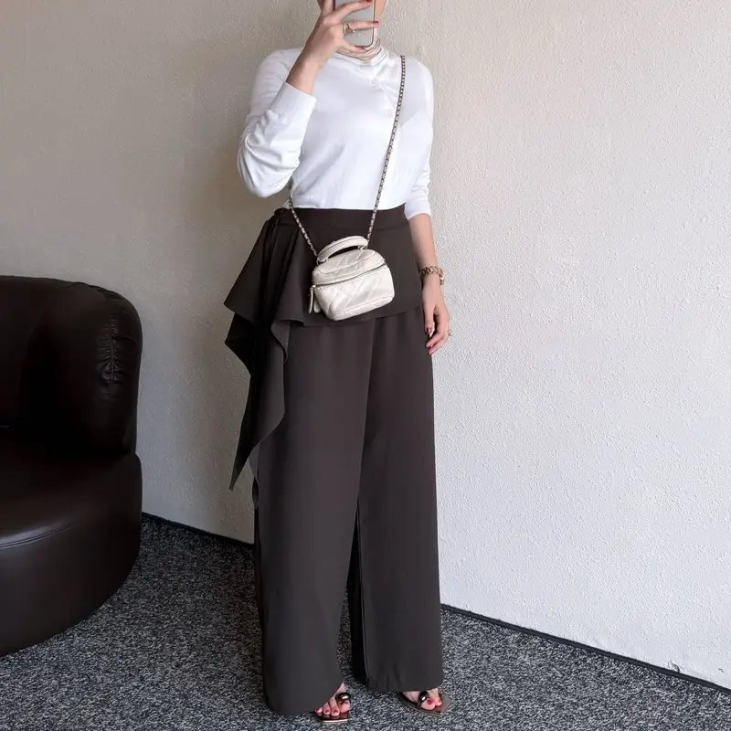 Floral Id - Velo Long Pants Celana Rok Layer Wanita Flared Long Pants Casual Premium untuk Tampilan Elegan dan Nyaman