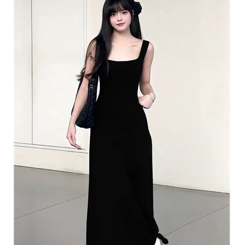 VÁY 2 DÂY NỮ CÚP NGỰC CỔ VUÔNG DÁNG DÀI, ĐẦM BODY HAI DÂY ALISA KIỂU NỮ TÍNH (Bigsize) | BigBuy360 - bigbuy360.vn