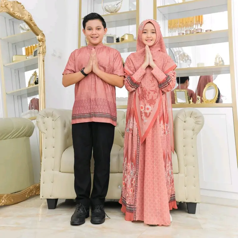 (khusus gamis anak) Gamis couple ibu anak 2025 khalisa syari by AC original 8