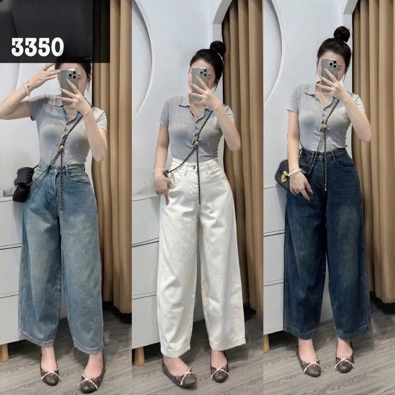 Quần baggy dáng bom 3 màu dài 91-92cm Hàng QCL1, Quần jeans nữ dáng baggy chất jeans mềm #Lynk nhi