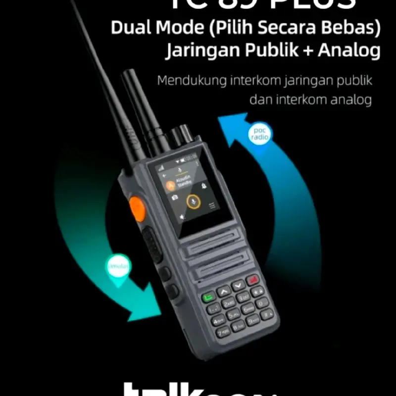 HT hybrid Talkcom TC89 Plus android + Analog walkie talkie 1