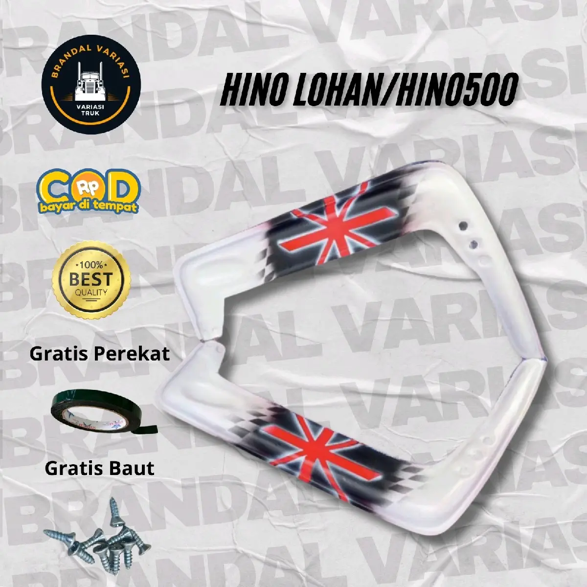 talang air truck HINO500 bisa cod harga kanan kiri bahan fiberglass