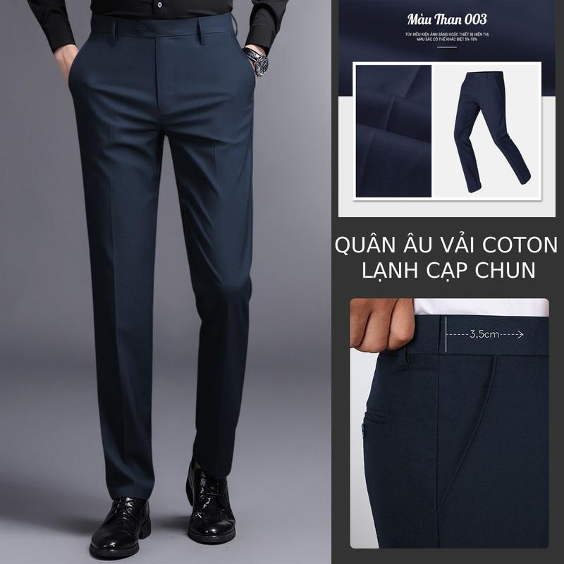 Quần Tây Nam Regular Fit Cao Cấp Atrastino cạp chun co giãn chất vải COTON LẠNH .Thỏa Mái ,Không Nhăn, Không Xù QA0026