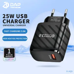 DAP Charger Power Delivery 25 Watt 3.0A Port USB Kepala Charger Fast Charging Adaptor Fast Charging D-AQ5 - Garansi 1 Tahun