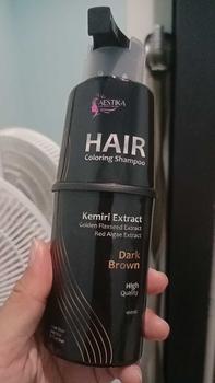 Product Review of (Promo Spesial) Aestika Dark Brown Hair Coloring Shampoo  - Pewarna Rambut Beruban Extract from w**a 1