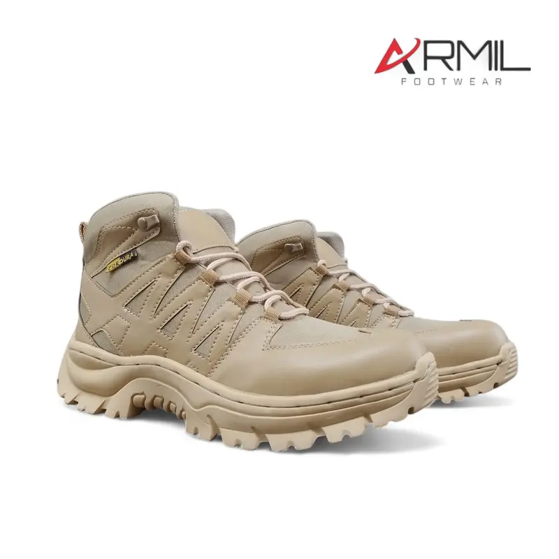Sepatu Taktis PDL Tactical Boot Pria Anti Slip Hitam Krem Shoes Kerja 2