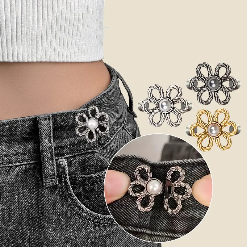 Dây thắt lưng bó sát của quần jean, không cần đục lỗ thắt lưng, nút có thể điều chỉnh